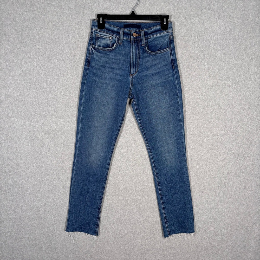 JOES Jeans Luna High Rise Cigarette Ankle Size 25 Stretch Raw Frayed Hem Minimal